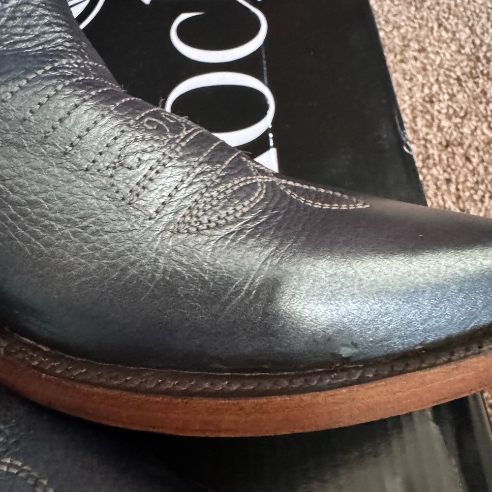 Silver Metallic Cowboy Boots - Picture 8 of 9